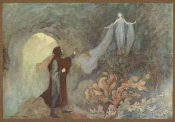Die Fee erscheint dem Prinzen in der Grotte, aus Cenerentola