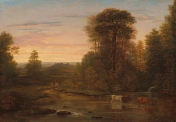 Eine Landschaft nach Sonnenuntergang