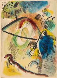 Aquarell IX (Mit schwarzen Strichen)