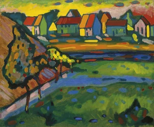 Bayerisches Dorf mit Feld