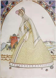 Dame mit Reifrock