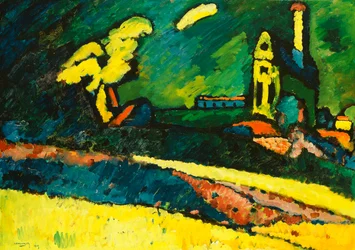 Murnau - Landschaft mit Kirche I
