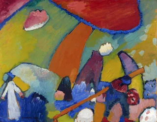 Strandszene - Gemälde von Vassily Kandinsky