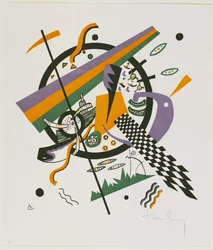 Kleine Welten IV. Gemälde von Vassily Kandinsky (oder Wassily Kandinski oder Kandinskij)