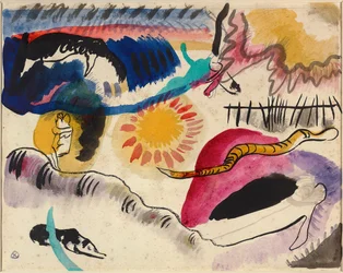 Aquarell Nr. 3, Liebesgarten, 1911-1912.