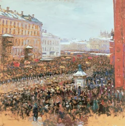 Massendemonstration in Moskau 1917