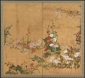 Blumen, Edo-Periode, frühes-mittleres 18. Jahrhundert