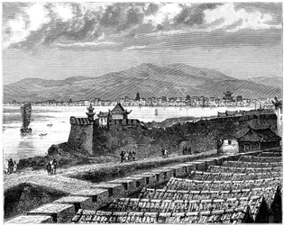 Ansicht von Si-Ngan-Fou, China, 19. Jahrhundert