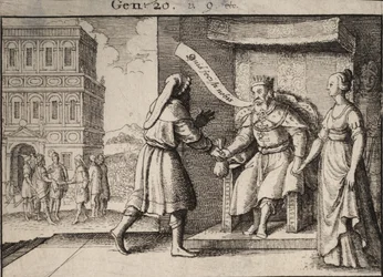Abimelech tadelt Abraham. Zustand 1