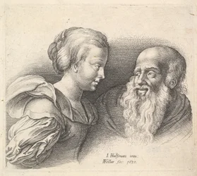 Ein alter Mann und ein Mädchen, nach Hulsman, 1635