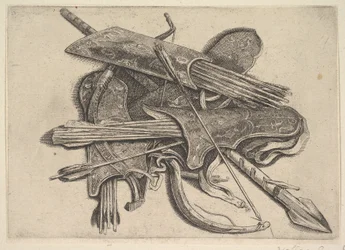 Bögen, Köcher und ein Speer, 1625-77