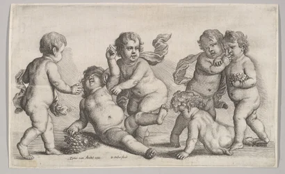 Fünf Jungen und ein Satyr, 1625-77