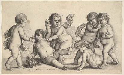 Fünf Jungen und ein Satyr, 1646