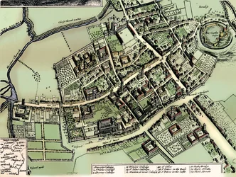 Hollars Plan von Oxford, ca. 1643
