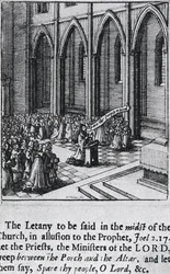 Litanei in einer Kirche, ca. 1655