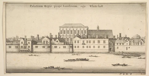Palatium Regis prope Londinum, vulgo White-hall, Königlicher Palast von Whitehall, London, ca. 1647