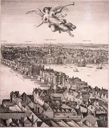 Panoramablick auf London, ca. 1670