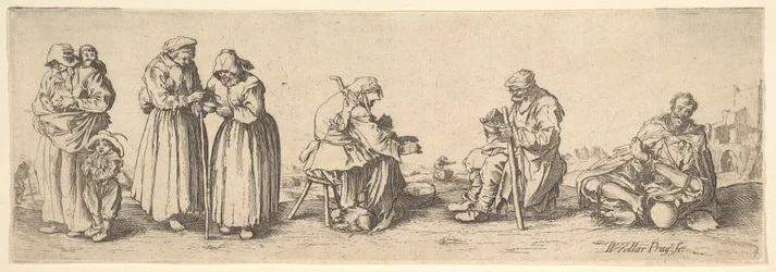 Sechs Männer und Frauen Bettler, 1630