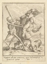Der Krämer, aus dem Totentanz, 1651