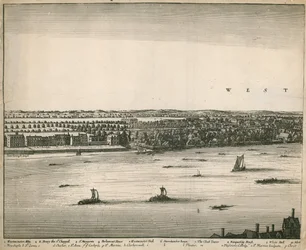 Die Aussicht auf London und Westminster von Lambeth aus