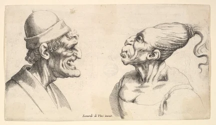 Zwei deformierte Köpfe, 1625-77
