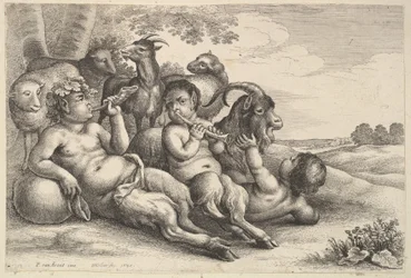 Zwei junge Satyrn und ein Junge, 1647