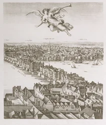 Ansicht von London, veröffentlicht 1647 (Faksimile) (Detail)