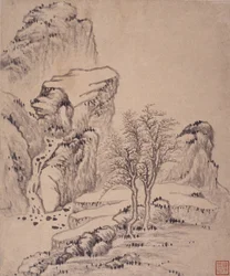 Album mit Landschaftsgemälden