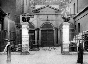 Das griechische Theater an der Grenze von Hoxton, London