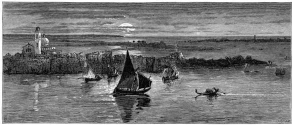 Blick aufs Meer von Venedig