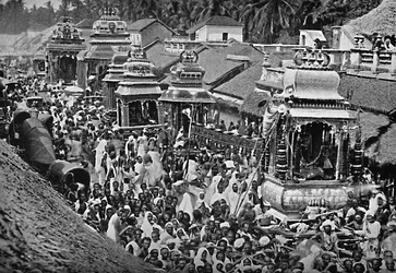 Eine hinduistische religiöse Prozession, Madras, 1902