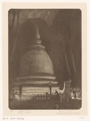 Stupa in Kandy auf Sri Lanka bei Nacht