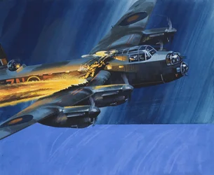 Brennendes Flugzeug