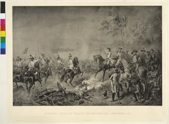 Erzherzog Karl in der Schlacht von Würzburg