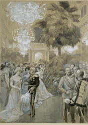 Hofball in der Wiener Hofburg, dem Stadtschloss der Kaiser von Österreich-Ungarn