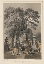 Tempel von Hat-Chi-Man-Ya-Chu-Ro, Simoda (Sintoo), 1855