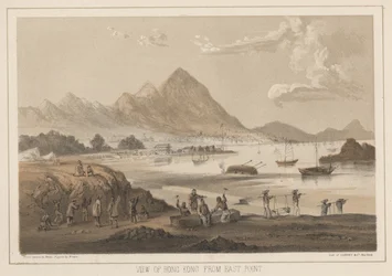 Ansicht von Hongkong von East Point, 1855