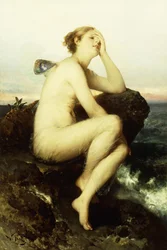 Eine Nymphe am Meer