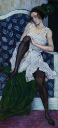 Junge Frau in Unterwäsche, ca. 1910-11