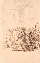 Der türkische Prinz Mehemet Aly als Gräfin Danners Kavalier während seines Besuchs in Kopenhagen, Mai 1859