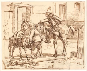 Don Quixote steigt aufs Pferd