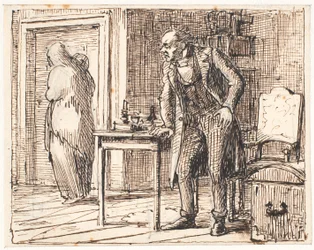 Der Geizhals und die arme Frau