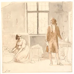 Goethe bei der Witwe in Rom