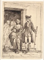 Leander und Leonora, hinter ihnen Henrik und Pernille