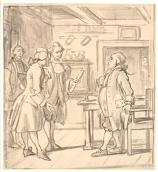 Besuch der Stadträte. (Der politische Kesselflicker)