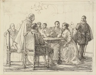 Gesellschaftsszene, Zeit von Chr. IV