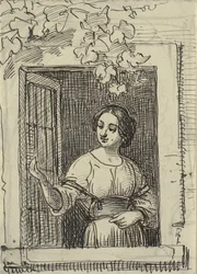 Junges Mädchen am Fenster