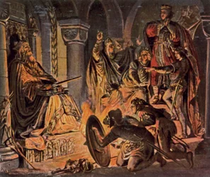 Otto III im Grab von Karl dem Großen, im Jahr 1000