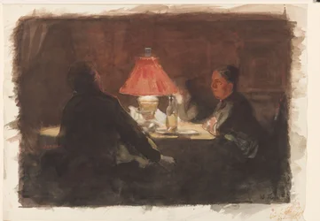 Bei der Lampe