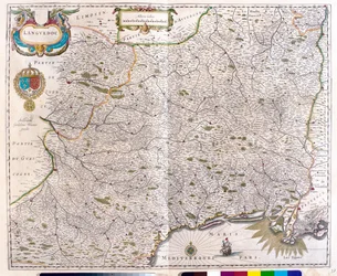 Karte von Languedoc - Roussillon - Montpellier - Toulouse - Avignon - Arles, in 